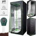 Produktbild: Growbox Gewächshaus Indoor Pflanzenzelt Zuchtzelt Growroom Zuchtschrank Darkroom Zimmergewächshaus Growschrank - 80x80x220 cm