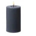 Produktbild: LED Kerze Deluxe Echtwachs Wachsspiegel flackernd H: 12,5cm D: 7,5cm grau