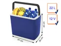 Produktbild: Mobile Thermoelektrische 22 Liter Kühlbox elektrisch 12V für Auto & Camping