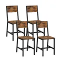 Produktbild: Esszimmerstühle, Küchenstühle, 4er Set, Metallrahmen, für Esszimmer, Wohnzimm...