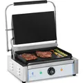 Produktbild: Kontaktgrill glatt 2.200 W Gastro Panini Toaster Elektro Grillplatte Edelstahl