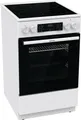 Produktbild: Gorenje GEC5C 41 WG Elektro-Standherd - Weiß - Glaskeramik-Kochfeld - 70 Liter - GentleClose - Schnellaufheizung - Pizzamodus 300°C - Teleskopauszug - AquaClean