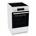 Produktbild: Gorenje GEC5C 41 WG Elektro-Standherd mit Glaskeramik-Kochfeld / 50 cm / 70 Liter/GentleClose/Schnellaufheizung/Pizzamodus 300°C/Teleskopauszug/AquaClean/weiß