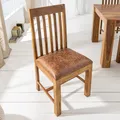 Produktbild: Massiver Stuhl Massivholz Stuhl MAKASSAR braun Sheesham stone finish Esszimmerstuhl gepolstert