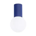 Produktbild: SOLLUX lighting Deckenlampe Deckenleuchte - Deckenstrahler Aluminium Glas -1 Flammig - LED Lampe Glühbirne - Ultramarine Halo