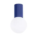 Produktbild: Deckenleuchte Marineblau Aluminium Glas IP44 Bad L:12 cm G9 Deckenlampe Modern