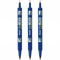 Produktbild: Pilot Twin Marker, 3 Stück, blau, 2 Rundspitzen: fein und mittel