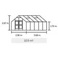 Produktbild: Juliana Gewächshaus Premium 10,9 m² ALU Anthrazit 10 mm SDPL TOP NEU