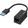 Produktbild: Hama Netzwerk-Adapter USB-Stecker/LAN-Ethernet-Buchse Gigabit Ethernet Schwarz