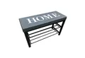 Produktbild: HTI-Line Schuhbank Schuhbank Mandy Home Grau (1-St), Mit Aufschrift