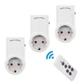Produktbild: Steckdosenadapter 3er Set Schuko mit Ein/Aus Schalter und Funkfernbedienung 30m