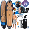 Produktbild: Bluemarina SUP Black Yacht | Stand Up Paddle - Aufblasbar mit Pumpe - Rucksack - 3 Finnen-System - Drop Stitch - Bis 140 Kg (325x86x16,5cm / 10'8