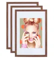 Produktbild: IDEAL TREND Bilderrahmen 3er 5er Set Holz Bilderrahmen Lifestyle Plexi Foto Rahmen Collage Wand