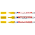 Produktbild: Edding Set mit 3 Markern 751, Gelb, runde Spitze, 1 – 2 mm