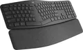 Produktbild: Logitech ERGO K860 ergonomische Tastatur mit Handballenauflage Graphite Grau Schwarz Deutsch (920-009167)