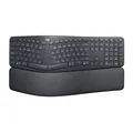 Produktbild: Logitech ERGO K860 kabellose ergonomische Tastatur – geteilte Tastatur, Handballenauflage, natürliches Tippen, schmutzabweisendes Material, Bluetooth und USB-Verbindung, für Windows/Mac - Graphit