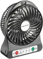 Produktbild: PEARL Akku Ventilator klein: 2in1 Akku-Tisch-Ventilator mit LED-Leuchte, 1.300 mAh (Mini Tischventilator, Mini, Kfz)