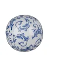 Produktbild: Dekoobjekt Kugel VINTAGE RANKEN weiß blau D. 10cm Keramik Formano Garten S25