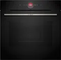 Produktbild: Bosch HBG7341B1, Serie 8 Smarter Einbau-Backofen, 60 x 60 cm, Made in Germany, Schwarz, Schmutzabweisend & Selbstreinigend, Air Fry, Bosch Assist Automatik, 3D Heißluft, Farb-Touchscreen & Bedienring