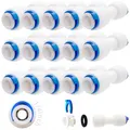 Produktbild: CESFONJER 15 PCS Wasserzulaufleitung Universal Anschluss-Set, RO Wasserfilter Fitting, 6,35mm (1/4
