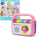Produktbild: Vtech Baby Mein Erster Musik-Player Pink – 40 Lieder & Aufnahmefunktion, LED-Licht, Bluetooth, Mobiler Musikspaß I Lernspielzeug I Tragegriff I Kopfhöreranschluss I Kinder 2-5 Jahre