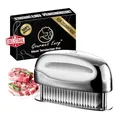 Produktbild: Fleischzartmacher mit ultrascharfen Klingen - Steaker Fleischzartmacher aus 100% Edelstahl - Meat Tenderizer zum zart machen von Rind/Huhn/Schwein/Kalb/Steak - spülmaschinenfest