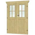 Produktbild: SKANHOLZ Doppeltür für Gartenhäuser, Holz, Natur - beige