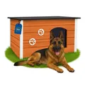 Produktbild: Dog House Teak Holz isoliert Hundehaus Outdoor winterfest Hundekennel große Hund