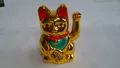Produktbild: Relaxdays Maneki Neko Winkende Katze, Gut Glück Bringer, 16 CM, Gold 8 X 10 CM
