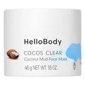 Produktbild: HelloBody Cocos Clear Gesichtsmaske 45 ml – Gesichtsmaske unreine Haut mit Moor-Extrakt und Avocadoöl – Natürliche Hautpflege – Gesichtsmaske Frauen – Maske zur Entfernung von Mitessern