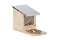 Produktbild: relaxdays Eichhörnchenkobel Eichhörnchen Futterhaus Metalldach, natur