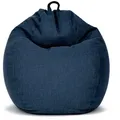 Produktbild: Green Bean Sitzsack, Dunkelblau, Textil, Füllung: Styroporkugeln, Oval, 100x120x50 cm, Hergestellt in Deutschland, Wohnzimmer, Hocker, Sitzsäcke, XXL Sitzsäcke