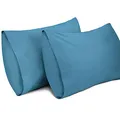 Produktbild: Lirex 2er Pack Kissenbezug 40 x 70 cm - 100% Baumwolle Kissenbezüge-Anthrazit-Kissenhülle-Hypoallergen, Oeko-TEX Zertifiziert, Blau