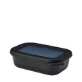 Produktbild: Mepal Multi Bowl Cirqula Rectangular - Mikrowellen Geschir - Geeignet als Luftdichte Aufbewahrungsbox für den Kühlschrank, Mikrowellengeschirr & als Frischhaltedosen - 500 ml - Nordic black