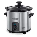 Produktbild: Russell Hobbs Slow Cooker Mini [schwerer 2l Keramik-Gartopf für opt. Temperaturverteilung] Compact Schongarer (3 Temperatureinstellungen & Warmhaltefunktion, 145W) Slowcooker 25570-56