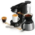 Produktbild: Philips Senseo HD6594/60 - Pod-Kaffeemaschine - 1 l - Kaffeepad - Gemahlener Kaffee - 1450 W - Schwarz