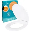 Produktbild: Calmwaters WC Sitz Premium Weiß Absenkautomatik Made In EU 250 kg Antibakteriell Abnehmbar Duroplast 26LP2904