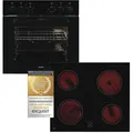 Produktbild: Exquisit Herd-Set EHE246-020-Set schwarz | Energieeffizienzklasse A | 59,0 l Garraum | Glaskeramik Kochfeld | Herd-Set 60 cm - Schwarz