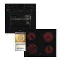 Produktbild: Exquisit Herd-Set EHE246-020-Set schwarz | 59,0 l Garraum | Glaskeramik Kochfeld
