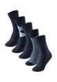 Produktbild: Schiesser Socken Tagessocke Crew Bluebird Stay Fresh gemustert nachtblau - 5 Paar