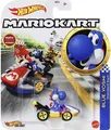 Produktbild: Hot Wheels MarioKart GRN23-LA10 - Blue Yoshi Standard Kart 1:64