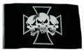 Produktbild: Fahne / Flagge Eisernes Kreuz Totenköpfe 90 x 150 cm