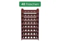 Produktbild: ARTECSIS Weinregal stapelbar I Flaschenregal aus Kunststoff I Braun, 8-tlg., für 48 Flaschen