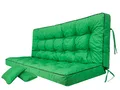 Produktbild: PillowPrim Grün Hollywoodschaukel Sitzkissen, 180 cm Gartenschaukel Sitzbank, Komfort Polster mit Rückenlehne, Ideal für Eckbänke und Sitztruhnen