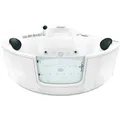 Produktbild: AcquaVapore Whirlpool Pool Badewanne Eckwanne Wanne W60H 140x140 mit Tür Walk-in