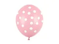 Produktbild: Luftballons 30cm, Punkte, Pastell Baby Pink (1 Packung / 6 Stück)