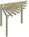 Produktbild: Eckpergola 240 x 240 x 220 cm Pergola aus Holz für Terrasse Gartenecke von Gartenpirat