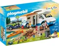Produktbild: PLAYMOBIL Familiy Fun 9318 Camping Set 137 Teile Spielzeugauto mit Anhänger