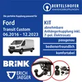 Produktbild: Für FORD Transit Custom Typ V362 06.2016-12.2023 AHK abn +7pol spez E-Satz TOP