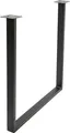 Produktbild: WAGNER Möbelbein U-RAHMEN - Ø 50 x 720 x 700 mm, 2 Anschraubplatten, Aufnahme QuickClick Gleiter, Stahl schwarz - 12501301